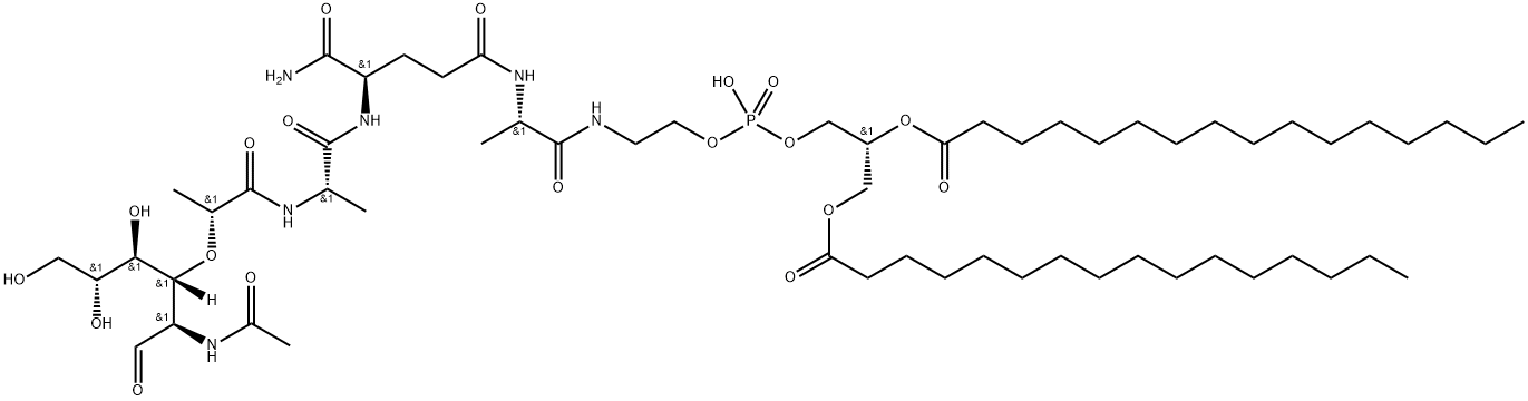 N-Acetylmuramyl-alanyl-isoglutaminyl-alanyl-sn-glycero-3-phosphoethano lamine Structure