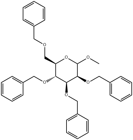 METHYL 2,3,4,6-TETRA-O-BENZYL-Α-D-MANNOPYRANOSIDE Struktur
