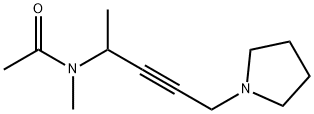 N-methyl-N-(1-methyl-4-pyrrolidino-2-butynyl)acetamide 结构式