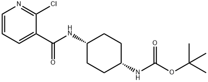 syn-{4-[(2-chloro-pyridine-3-carbonyl)-amino]-cyclohexyl}-
carbamic acid tert-butyl ester Structure