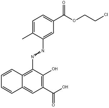 4-[[5-[(2-chloroethoxy)carbonyl]-o-tolyl]azo]-3-hydroxy-2-naphthoic acid,83488-01-1,结构式