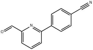 3-(6-甲酰基吡啶-2-基)苯甲腈, 834884-79-6, 结构式