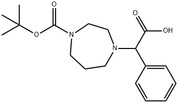 [4-(TERT-BUTOXYCARBONYL)-1,4-DIAZEPAN-1-YL](PHENYL)ACETIC ACID Structure