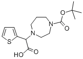 1-BOC-4-[(1-羧基-1-(2-噻吩基)]甲基-[1.4]二氮杂环庚烷, 834884-95-6, 结构式