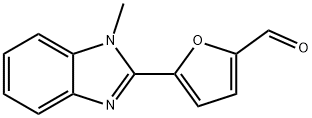 5-(1-メチル-1H-ベンズイミダゾール-2-イル)-2-フルアルデヒド 化学構造式
