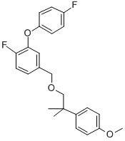 1-fluoro-2-(4-fluorophenoxy)-4-[[2-(4-methoxyphenyl)-2-methyl-propoxy] methyl]benzene Structure