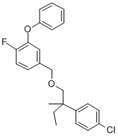 4-((2-(4-Chlorophenyl)-2-methylbutoxy)methyl)-1-fluoro-2-phenoxybenzen e 结构式