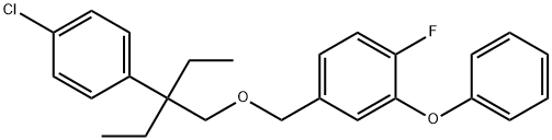 Benzene, 4-((2-(4-chlorophenyl)-2-ethylbutoxy)methyl)-1-fluoro-2-pheno xy- 结构式