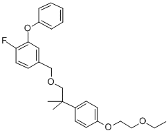 4-[[2-[4-(2-ethoxyethoxy)phenyl]-2-methyl-propoxy]methyl]-1-fluoro-2-p henoxy-benzene,83493-23-6,结构式
