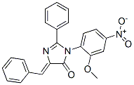 (5Z)-5-benzylidene-3-(2-methoxy-4-nitro-phenyl)-2-phenyl-imidazol-4-on e 结构式