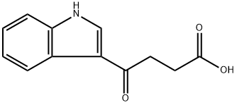 4-(3-吲哚基)-4-氧代丁酸, 835-45-0, 结构式