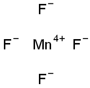 マンガン(IV)テトラフルオリド 化学構造式