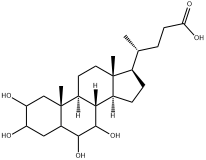 2,3,6,7-tetrahydroxycholanoic acid 结构式