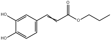 2-Propenoic acid, 3-(3,4-dihydroxyphenyl)-, propyl ester Structure