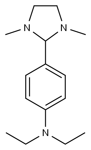 2-(p-(Diethylamino)phenyl)-1,3-dimethylimidazolidine 结构式