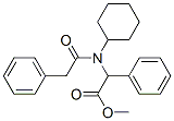 methyl 2-[cyclohexyl-(2-phenylacetyl)amino]-2-phenyl-acetate Struktur