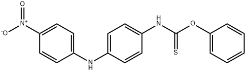 Carbamothioic acid, (4-((4-nitrophenyl)amino)phenyl)-, O-phenyl ester Struktur