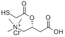 (R)-3-Carboxy-2-((mercaptoacetyl)oxy)-N,N,N-trimethyl-1-propanaminium  chloride Struktur