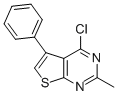 4-氯-2-甲基-5-苯基噻吩并[2,3-D]嘧啶 结构式