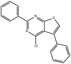 4-クロロ-2,5-ジフェニルチエノ[2,3-D]ピリミジン 化学構造式
