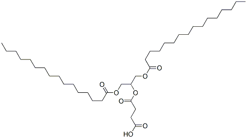 Butanedioic acid, mono(2-((1-oxohexadecyl)oxy)-1-(((1-oxohexadecyl)oxy )methyl)ethyl) ester Structure