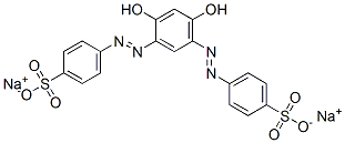 disodium 4,4'-[(4,6-dihydroxy-1,3-phenylene)bis(azo)]bis(benzenesulphonate) 结构式