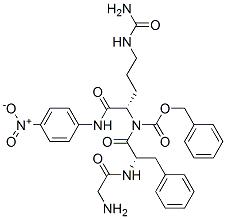 Benzyloxycarbonylglycyl-phenylalanyl-citrulline 4-nitroanilide Structure