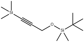 3-[tert-ButyldiMethylsilyl]oxy-1-propyn-1-yl]triMethyl-silane 化学構造式