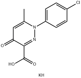 potassium 1-(4-chlorophenyl)-6-methyl-4-oxo-pyridazine-3-carboxylate, 83588-43-6, 结构式