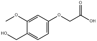 4-ヒドロキシメチル-3-メトキシフェノキシ酢酸 化学構造式
