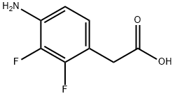 4-氨基-2,3-二氟苯乙酸, 835912-66-8, 结构式
