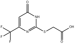 2-(4-羟基-6-三氟甲基-2-嘧啶基硫基)乙酸, 836-12-4, 结构式