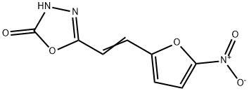 5-[2-(5-ニトロ-2-フリル)ビニル]-1,3,4-オキサジアゾール-2(3H)-オン 化学構造式