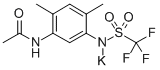 potassium N-[2,4-dimethyl-5-(trifluoromethylsulfonylamino)phenyl]ethan imidate 结构式