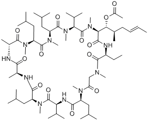 乙酰环孢菌素A, 83602-41-9, 结构式