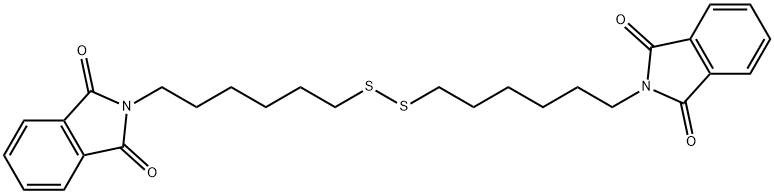 2-{6-[6-(1-Oxo-1,3-dihydro-isoindol-2-yl)-hexyldisulfanyl]-hexyl}-isoindole-1,3-dione Struktur