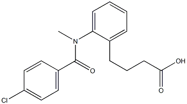 Butyric acid, 4-(o-(4-chloro-N-methylbenzamido)phenyl)- 结构式