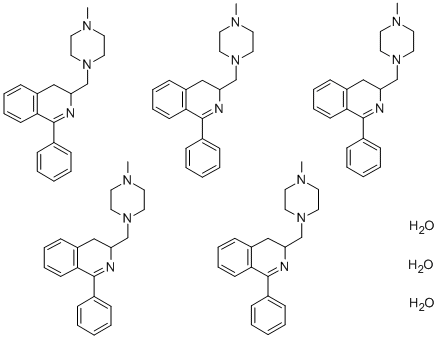 3-((4-Methyl-1-piperazinyl)methyl)-1-phenylisoquinoline hydrate (5:3) 结构式