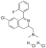 1-[7-chloro-1-(2-fluorophenyl)-3,4-dihydroisoquinolin-3-yl]-N,N-dimeth yl-methanamine dihydrochloride Struktur