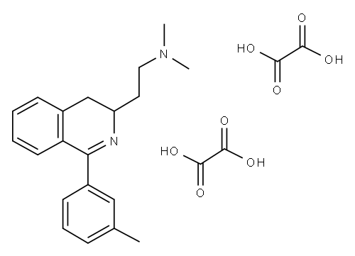 3,4-Dihydro-N,N-dimethyl-1-(3-methylphenyl)-3-isoquinolineethanamine e thanedioate (1:2) 结构式