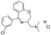 1-[6-(3-chlorophenyl)-2-oxa-5-azabicyclo[5.4.0]undeca-5,7,9,11-tetraen -4-yl]-N,N-dimethyl-methanamine hydrochloride Struktur