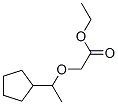 Acetic acid, (1-cyclopentylethoxy)-, ethyl ester (9CI) Struktur