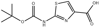 2-BOC-氨基噻唑-4-羧酸 结构式
