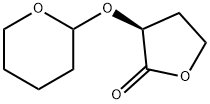 (3S)-ジヒドロ-3-[(テトラヒドロ-2H-ピラン-2-イル)オキシ]-2(3H)-フラノン 化学構造式