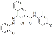 N-(4-chloro-2-methylphenyl)-4-[(2-chloro-6-methylphenyl)azo]-3-hydroxynaphthalene-2-carboxamide 结构式