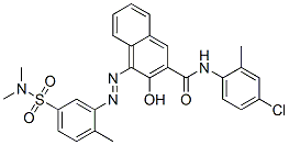 N-(4-chloro-2-methylphenyl)-4-[[5-[(dimethylamino)sulphonyl]-2-methylphenyl]azo]-3-hydroxynaphthalene-2-carboxamide 结构式