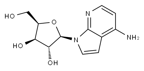 (2R,3R,4R,5R)-2-(5-amino-2,9-diazabicyclo[4.3.0]nona-1,3,5,7-tetraen-9 -yl)-5-(hydroxymethyl)oxolane-3,4-diol Structure