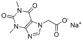 1,2,3,6-テトラヒドロ-1,3-ジメチル-2,6-ジオキソ-7H-プリン-7-酢酸ナトリウム 化学構造式
