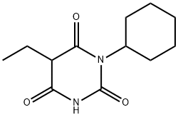 1-シクロヘキシル-5-エチル-2,4,6(1H,3H,5H)-ピリミジントリオン 化学構造式