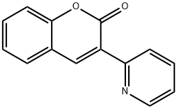 3-(2-ピリジル)クマリン 化学構造式
